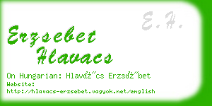 erzsebet hlavacs business card